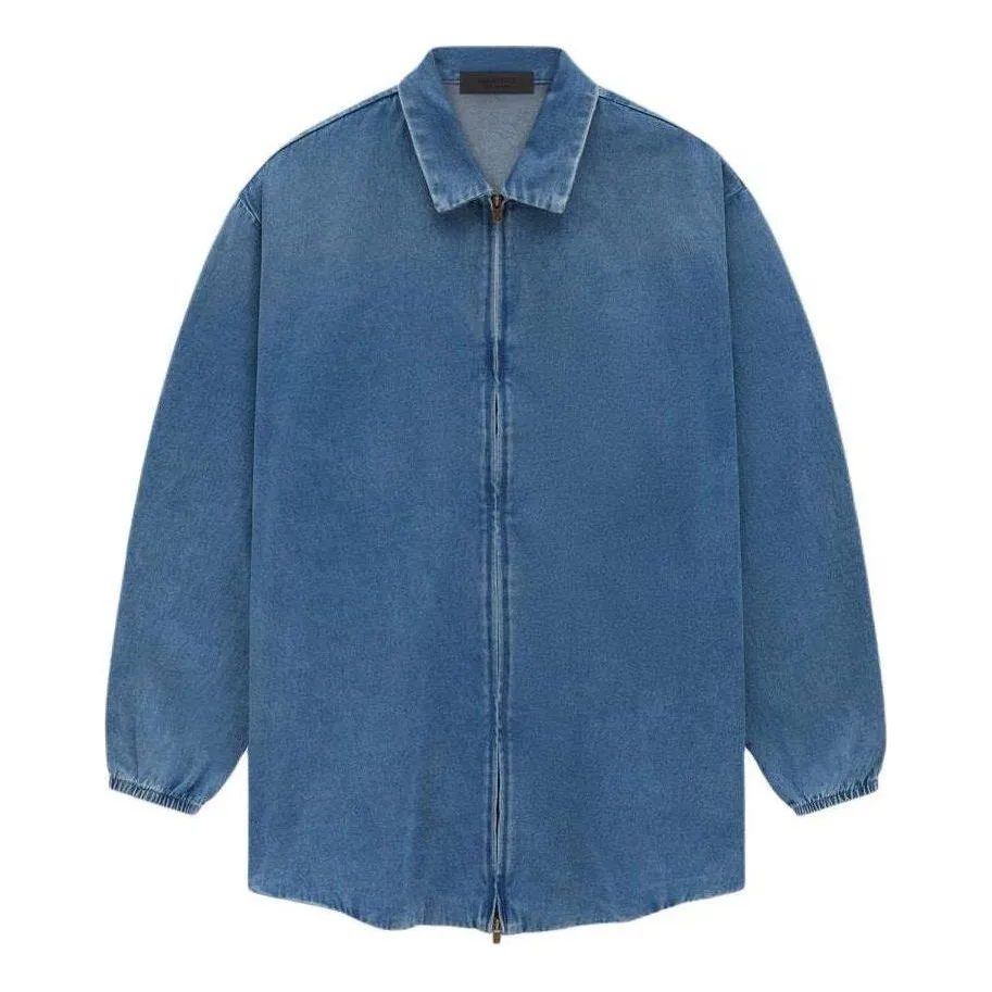 Fear of God Essentials SS24 Denim Overshirt 'Medium Wash' 202SU244590F sold by KicksCrew