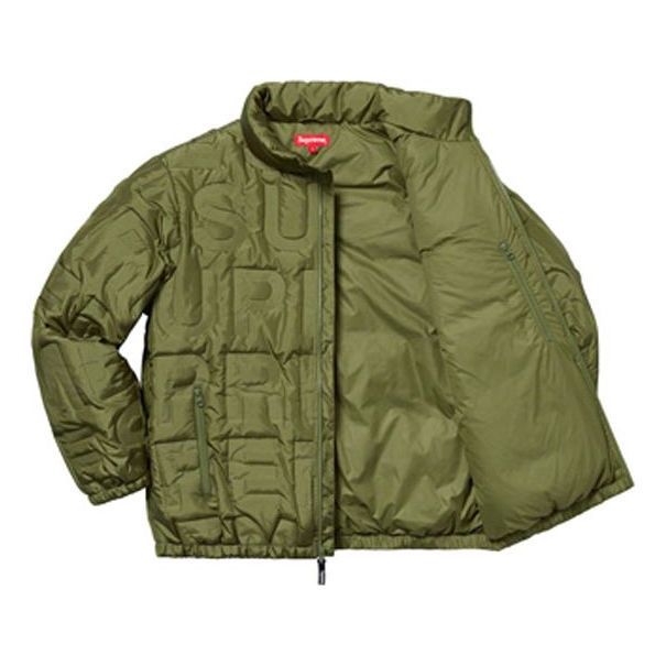 Supreme Bonded Logo Puffy Jacket 'Olive Green' SUP-SS19-018 sold by KicksCrew product image thumbnail 3