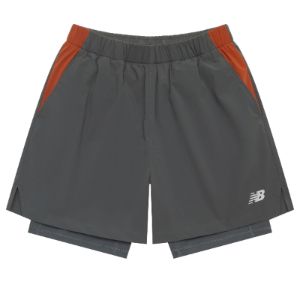 New Balance NB Logo 2 In 1 Short 'Dark Grey' NVE25121-CHL sold by KicksCrew