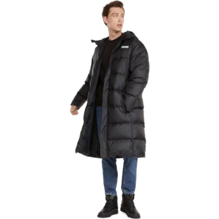 Puma Long Oversized Down Coat 'Black White' 587721-01 sold by KicksCrew product image thumbnail 3