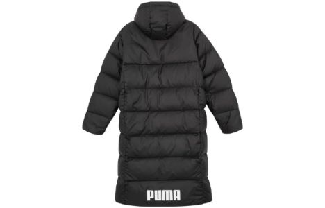 Puma Long Oversized Down Coat 'Black White' 587721-01 sold by KicksCrew