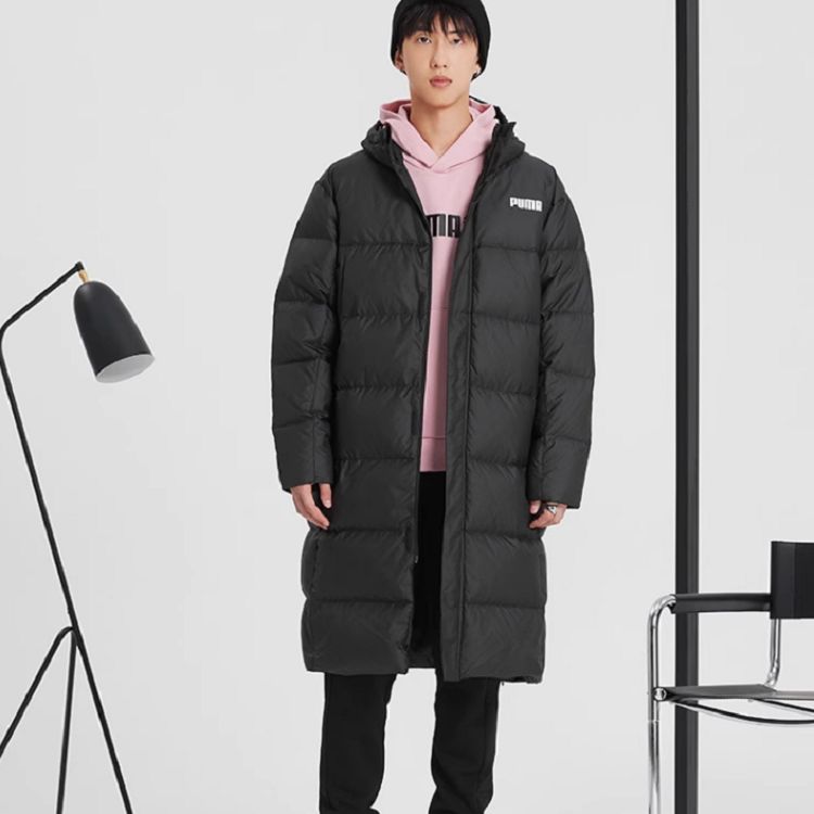 Puma Long Oversized Down Coat 'Black White' 587721-01 sold by KicksCrew product image thumbnail 5