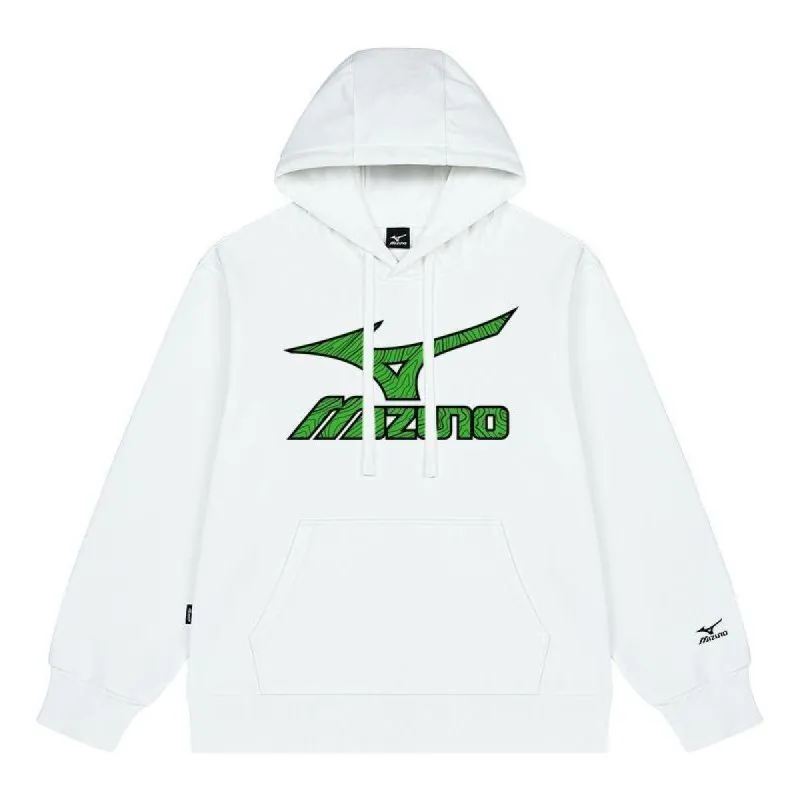 Mizuno Logo Casual Hoodie 'White' A2CA2A38 sold by KicksCrew