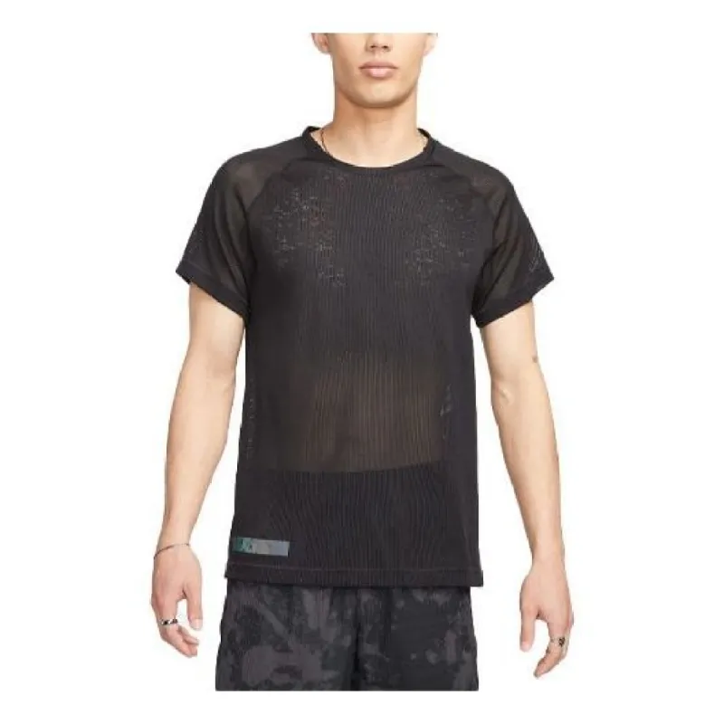 Nike Dri-FIT ADV Run Division TechKnit Short-Sleeve Running Top 'Black' DX0854-010 sold by KicksCrew