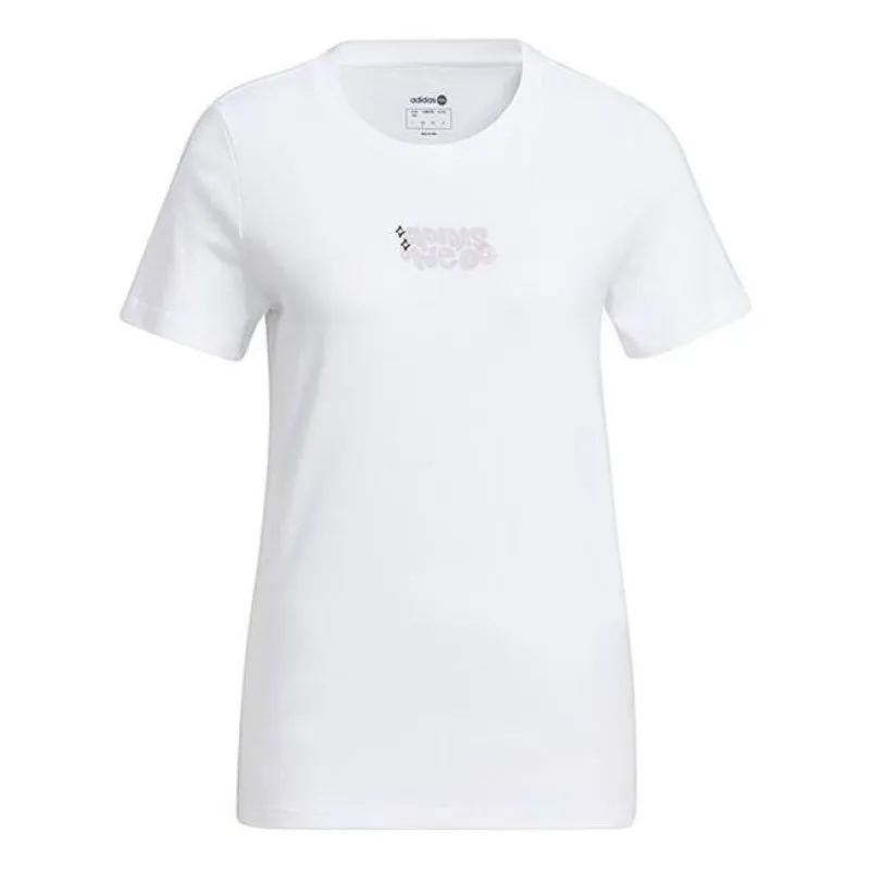 (WMNS) adidas neo Casual Short Sleeves 'White' HS6836 sold by KicksCrew