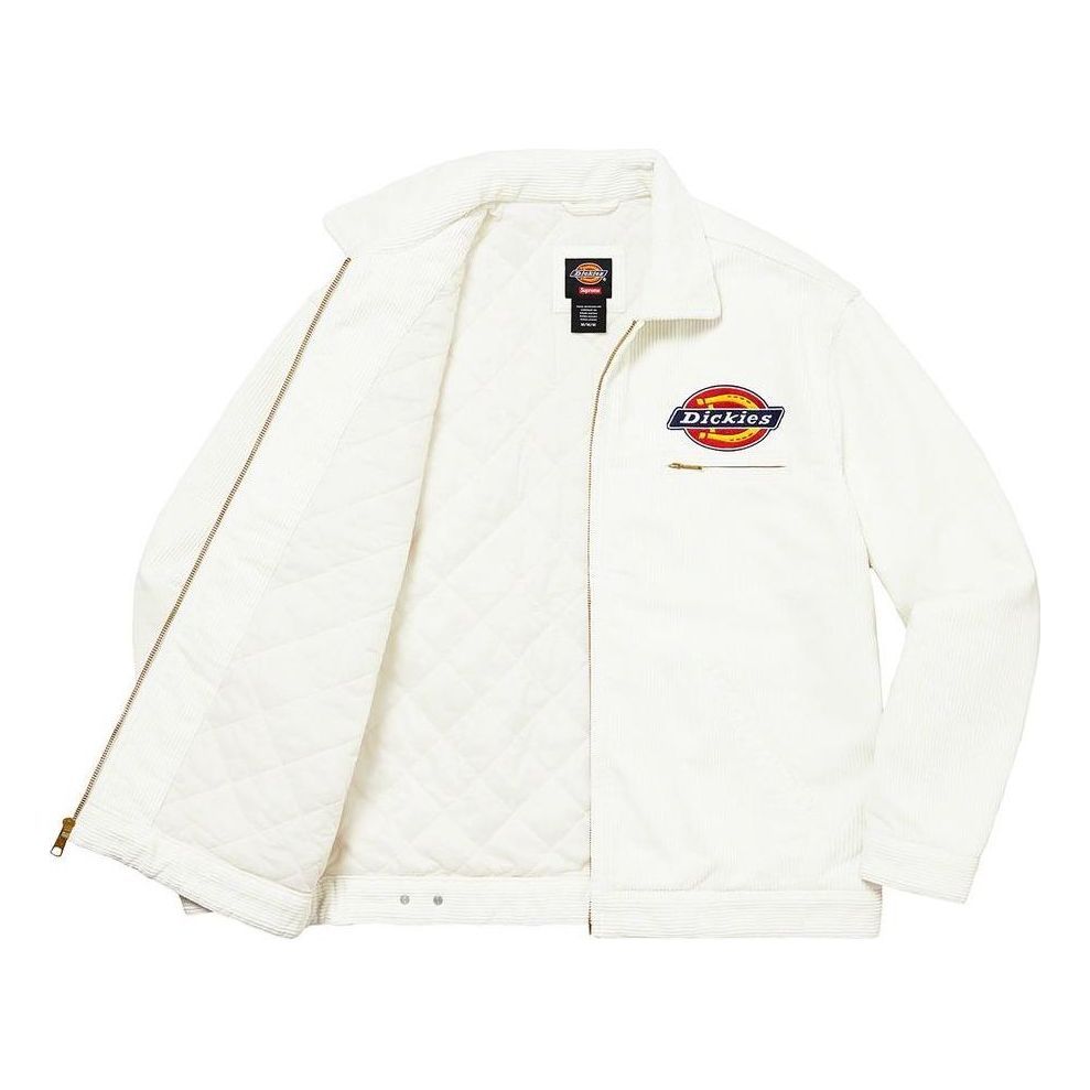 Supreme x Dickies Corduroy Work Jacket 'White Black Red' SUP