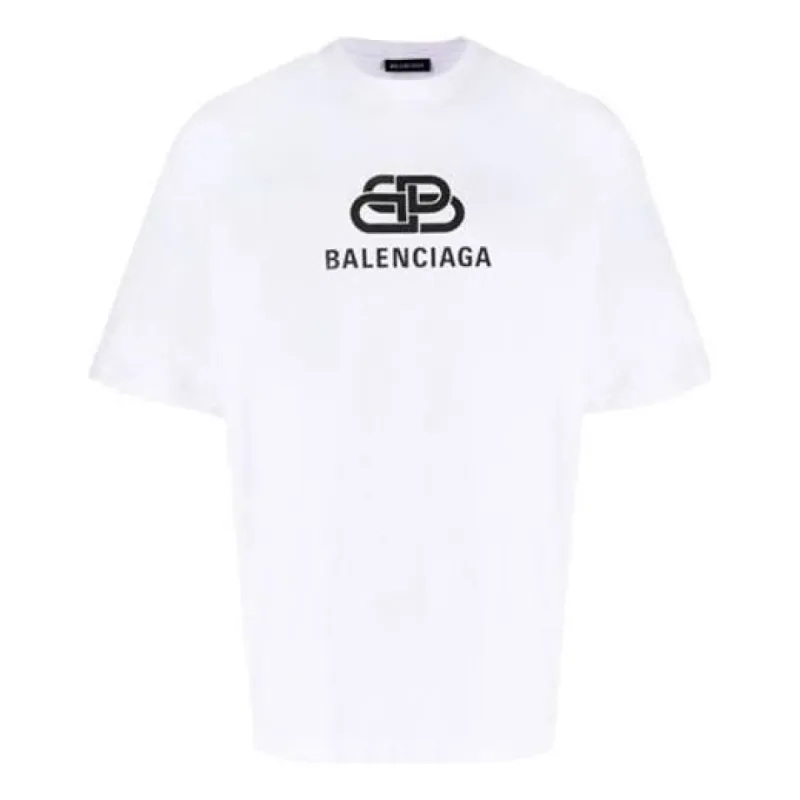 Balenciaga Interlocked BB Regular Fit T-shirt 'White' 578139TEV489044 sold by KicksCrew