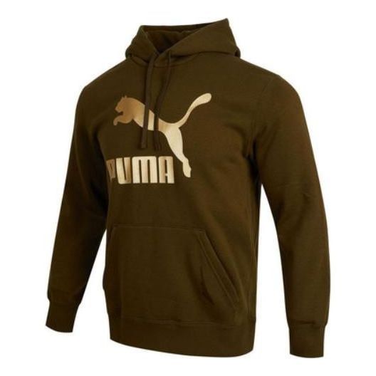 Puma Classics Metallic Regular Fit Hoodie 'Brown' 537678-62 sold by KicksCrew