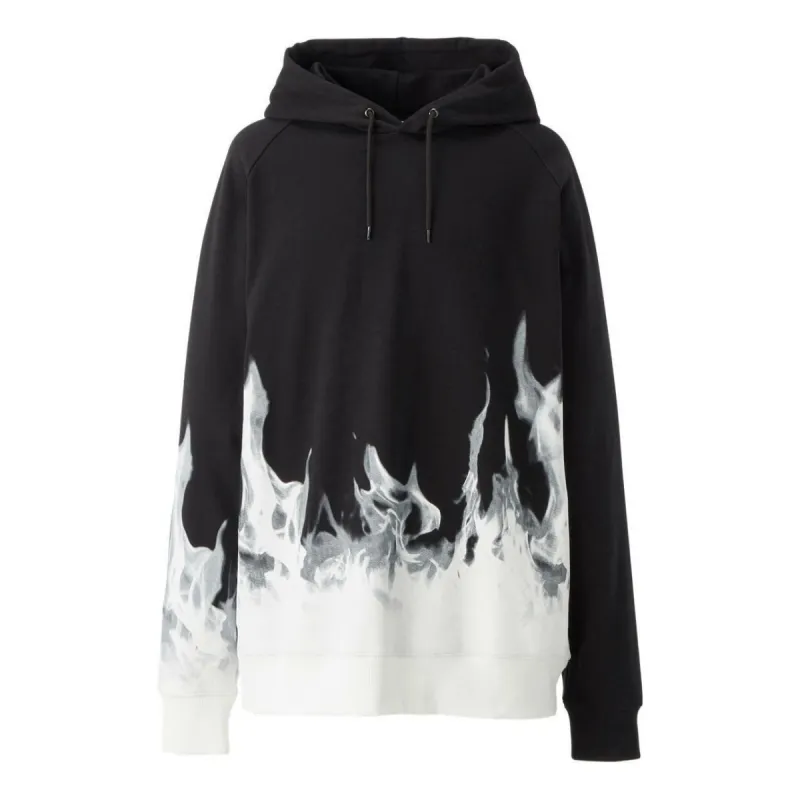 Onitsuka Tiger Flame Graphic Hoodie 'Black Off White' 2183B023-002 sold by KicksCrew