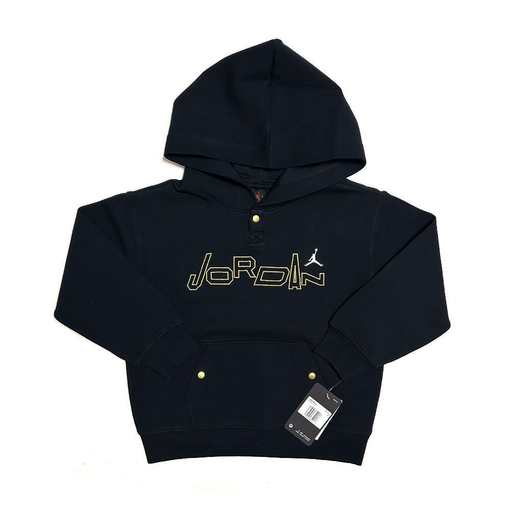 (GS) Air Jordan Take Flight Snap Cuff Pullover Hoodie 'Black' FZ1910-010 sold by KicksCrew product image thumbnail 3