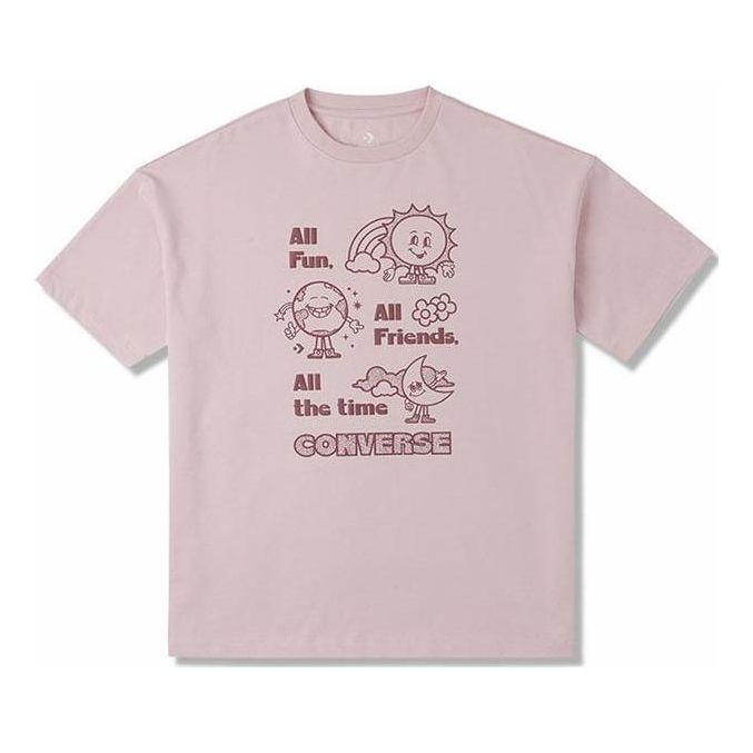 (WMNS) Converse Block Party Oversized Tee 'Pink' 10025885-A02 sold by KicksCrew