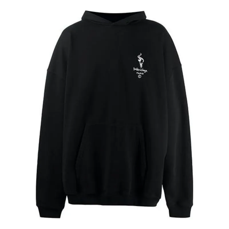 Balenciaga Paris Olympics Oversized Hoodie 'Black' 620973TIV451070 sold by KicksCrew