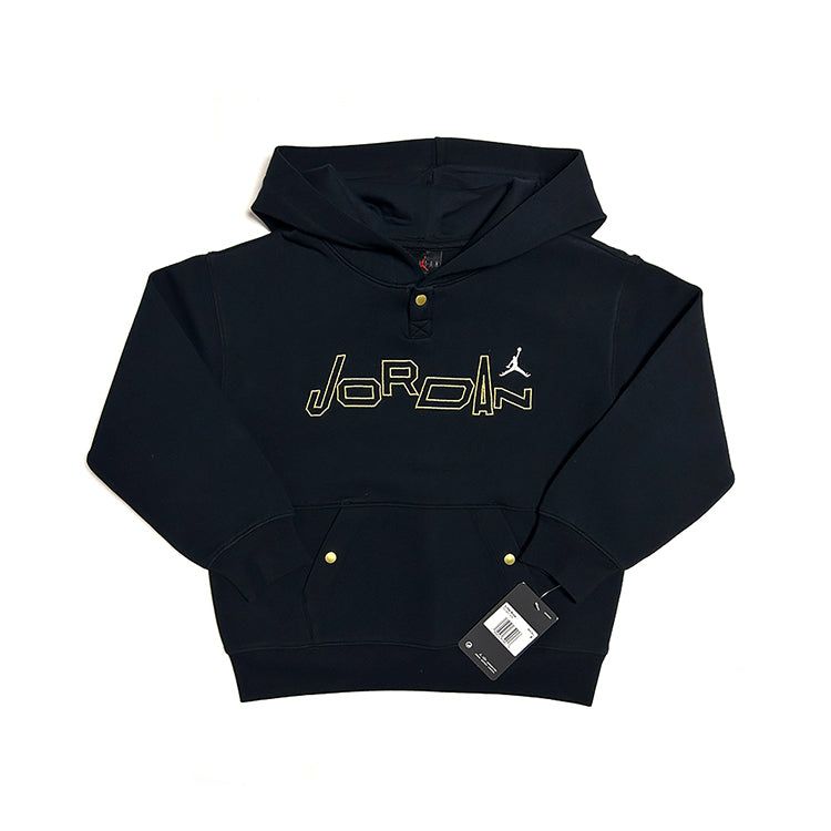 (GS) Air Jordan Take Flight Snap Cuff Pullover Hoodie 'Black' FZ1910-010 sold by KicksCrew product image thumbnail 4