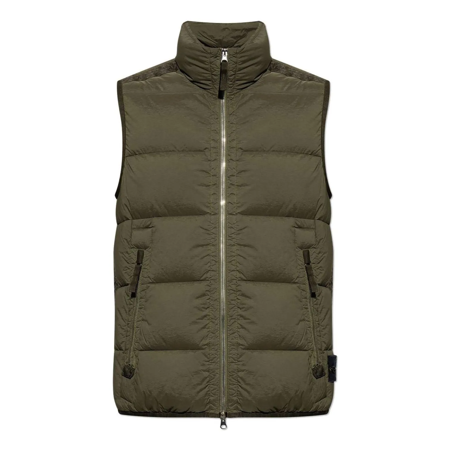 STONE ISLAND Logo Patch Puffer Gilet 'Olive Green' 7915G1428-V0058 sold by KicksCrew