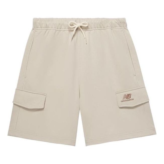New Balance Logo Sport Cotton Shorts 'Beige Brown' 5VD24043-LBE sold by KicksCrew