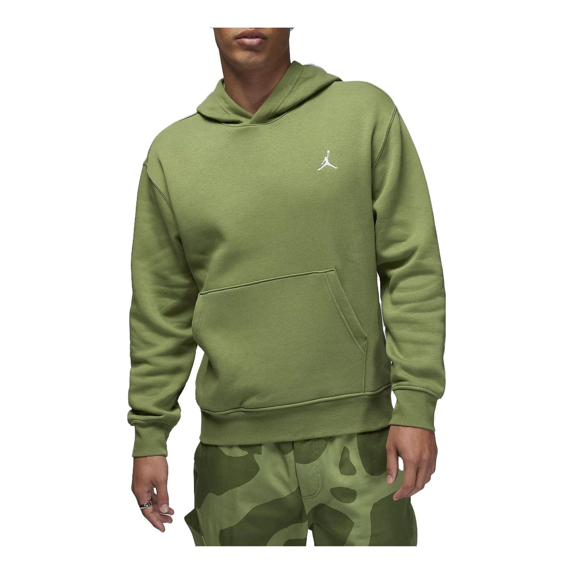 Air Jordan Brooklyn Fleece Printed Pullover Hoodie Asia Sizing 'Light Olive Green' FJ7775-340 sold by KicksCrew