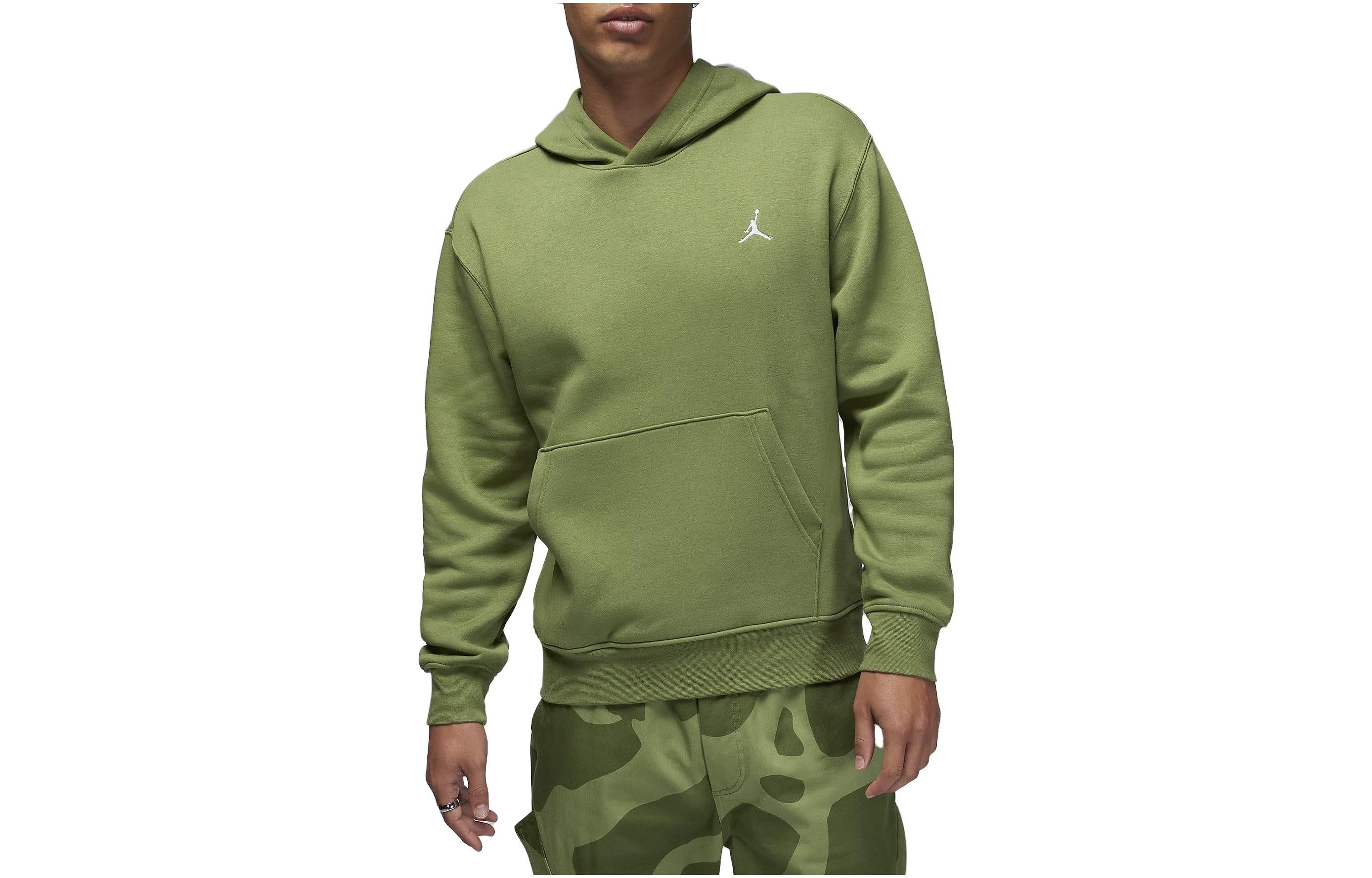 Air Jordan Brooklyn Fleece Printed Pullover Hoodie Asia Sizing 'Light Olive Green' FJ7775-340 sold by KicksCrew product image thumbnail 2