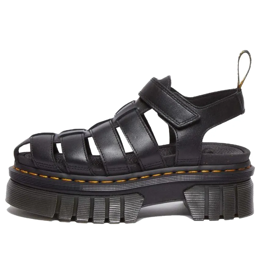 (WMNS) Dr. Martens Ricki Cage Leather Sandals 'Black' 31549001 sold by KicksCrew