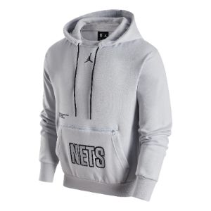 Air Jordan NBA Brooklyn NETS Hoodie 'Grey' DR7008-043 sold by KicksCrew
