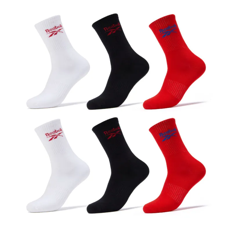 Reebok Logo Sport Socks 3 Packs 'White Black Red' R233UH001 sold by KicksCrew