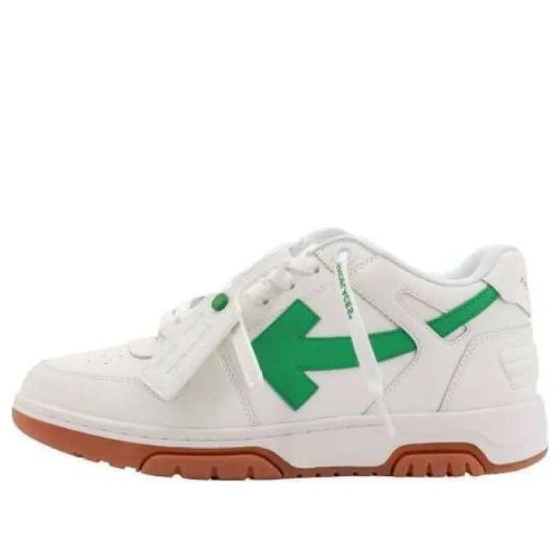 Off-White Out Of Office Leather Sneakers 'White Bright Green Rrick Red' OMIA189S24LEA0010155 sold by KicksCrew