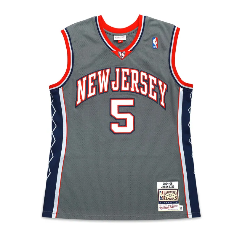 Mitchell & Ness NBA Authentic New Jersey Nets Alternate 04/05 Basketball Jersey 'Jason Kidd' AJY44180-NJN04JKIPWGY sold by KicksCrew