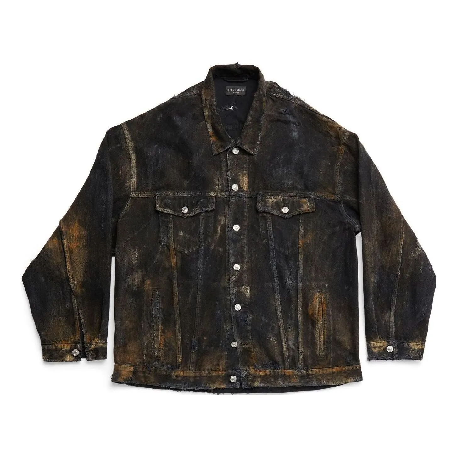 Balenciaga Oversized Denim Jacket 'Black' 748022TBP471363 sold by KicksCrew