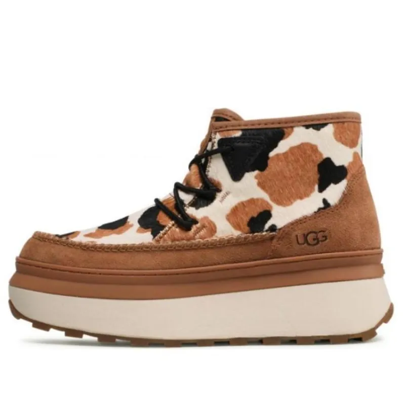 (WMNS) UGG Marin Bootie Cow Print Sneaker 'Chestnut' 1121811-CHE sold by KicksCrew
