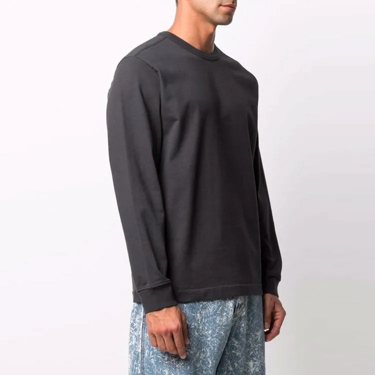 STONE ISLAND Logo Patch Crewneck Sweatshirt 'Charcoal' 751564450-V0065 sold by KicksCrew product image thumbnail 3