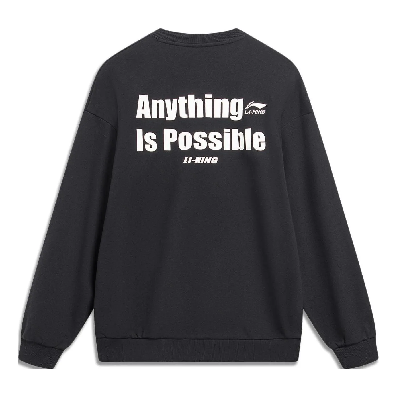 Li-Ning Anything Is Possible Graphic Sweatshirt 'Black' AWDT683-2 sold by KicksCrew product image thumbnail 2