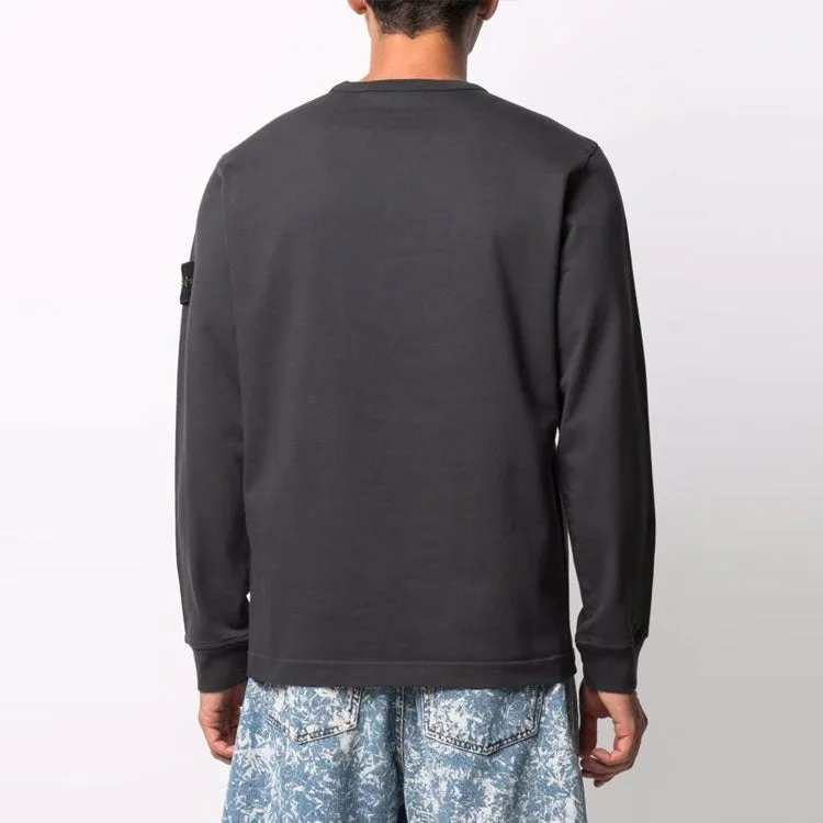 STONE ISLAND Logo Patch Crewneck Sweatshirt 'Charcoal' 751564450-V0065 sold by KicksCrew product image thumbnail 2