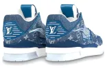 LOUIS VUITTON Trainer Ankle Sneakers 'Denim Monogram' 1A8MF sold by KicksCrew