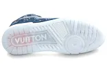 LOUIS VUITTON Trainer Ankle Sneakers 'Denim Monogram' 1A8MF sold by KicksCrew