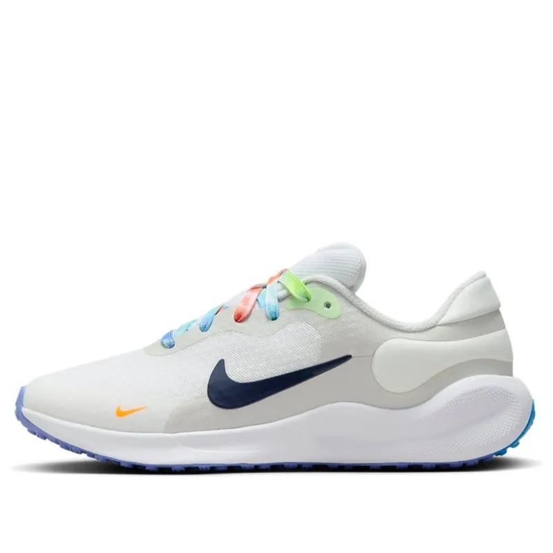(GS) Nike Revolution 7 Next Nature SE 'White Dust Green Navy' FN4991-100 sold by KicksCrew