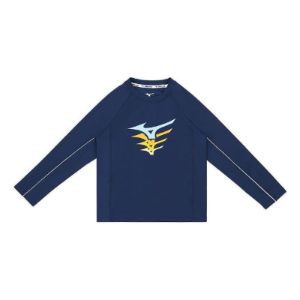 (GS) Mizuno Long Sleeve T-shirt 'Navy' 32CA3907 sold by KicksCrew