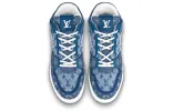 LOUIS VUITTON Trainer Ankle Sneakers 'Denim Monogram' 1A8MF sold by KicksCrew