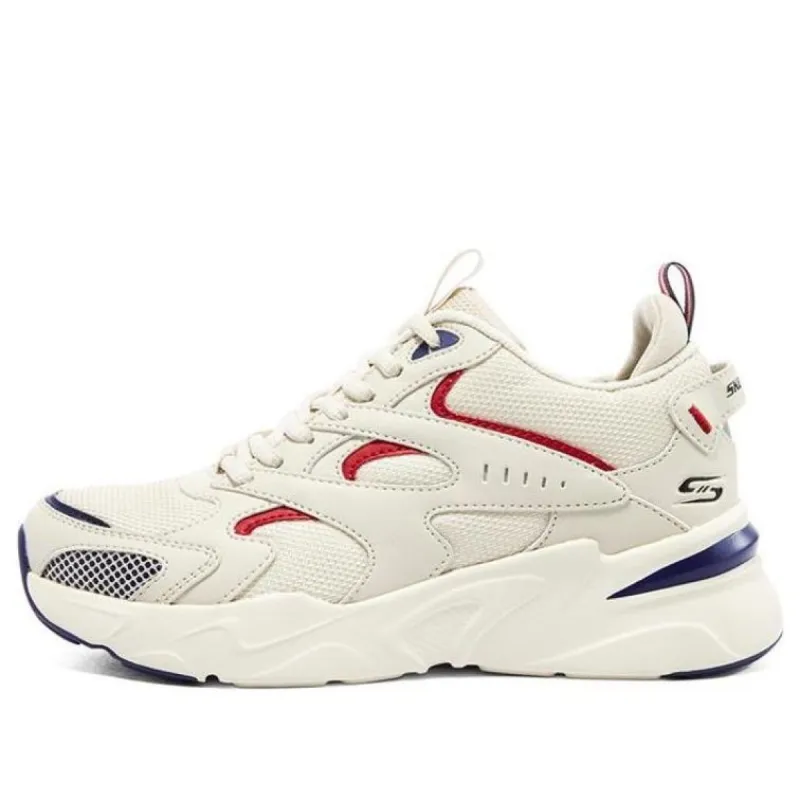 (WMNS) Skechers Bob's Bamina 'Beige Red Blue' 117361-NTNV sold by KicksCrew