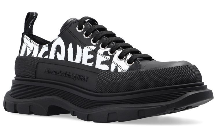 (WMNS) Alexander McQueen Tread Slick Low Lace Up Shoes 'Black White' 679530WIABD1006 sold by KicksCrew product image thumbnail 2