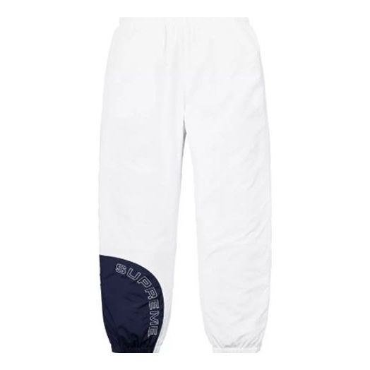 Supreme Corner Arc Track Pants 'White Navy' SUP-SS18-793 sold by KicksCrew