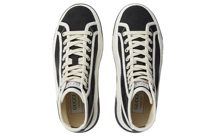 (WMNS) GUCCI GG Blooms High-Top Sneakers 'Black White' 746768-20Q20-1043 sold by KicksCrew product image thumbnail 3