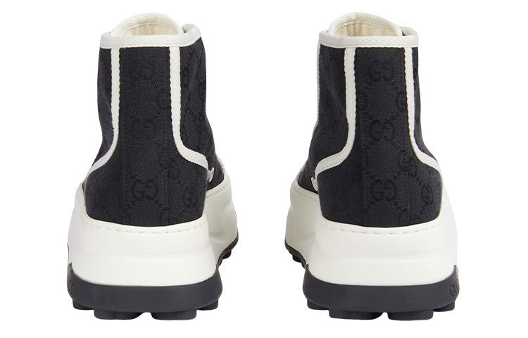 (WMNS) GUCCI GG Blooms High-Top Sneakers 'Black White' 746768-20Q20-1043 sold by KicksCrew product image thumbnail 4