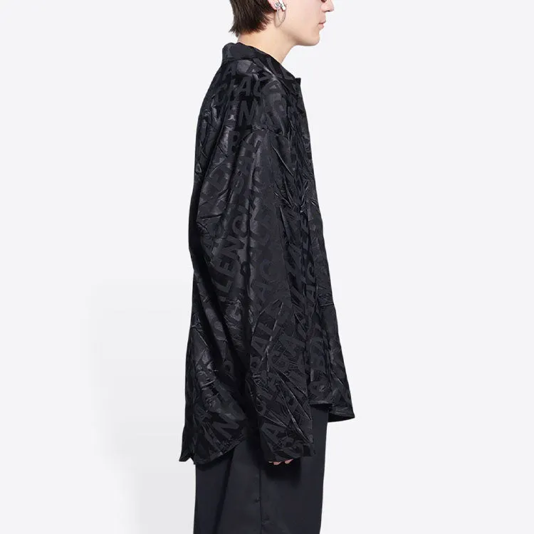 Balenciaga All Over Logo Minimal Shirt 'Black' 681812TLO581000 sold by KicksCrew product image thumbnail 5