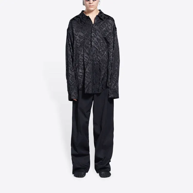Balenciaga All Over Logo Minimal Shirt 'Black' 681812TLO581000 sold by KicksCrew product image thumbnail 3