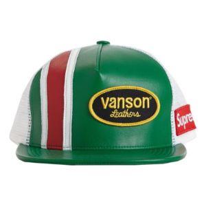 Supreme x Vanson Leathers Mesh Back 5-Panel 'Green White Red' SUP-SS20-256 sold by KicksCrew