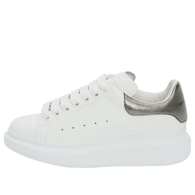(WMNS) Alexander McQueen Oversized Sneaker 'Bleach White Silver' 553770WHFBU9042 sold by KicksCrew