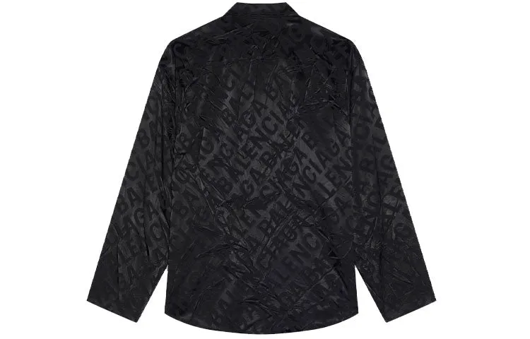 Balenciaga All Over Logo Minimal Shirt 'Black' 681812TLO581000 sold by KicksCrew product image thumbnail 2