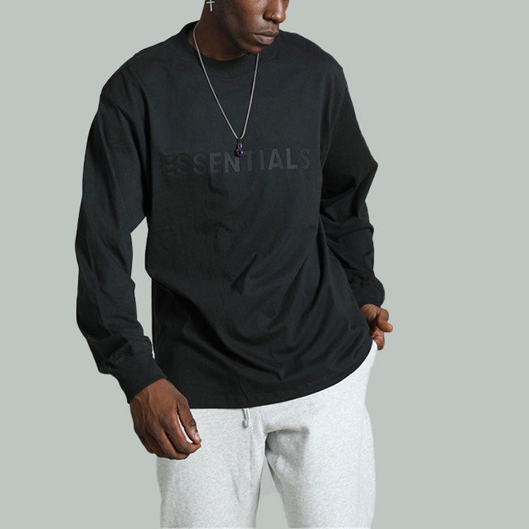 Fear of God Essentials FW20 Long Sleeve Logo Tee 'Black' FOG-FW20-244 sold by KicksCrew product image thumbnail 4