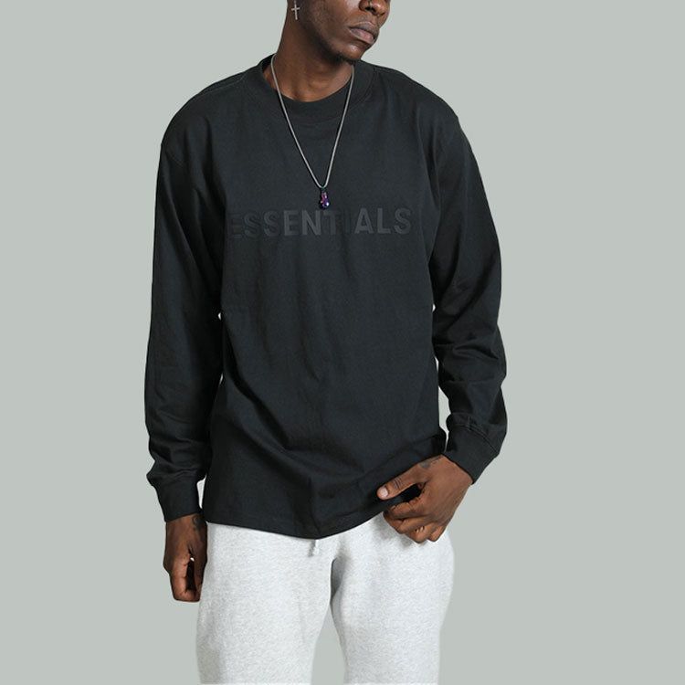 Fear of God Essentials FW20 Long Sleeve Logo Tee 'Black' FOG-FW20-244 sold by KicksCrew product image thumbnail 3