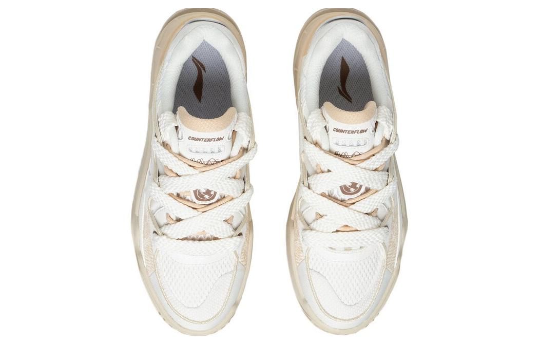 (WMNS) Li-Ning CF Flash Star 2.0 'White Light Brown' AGLT088-2 sold by KicksCrew product image thumbnail 4