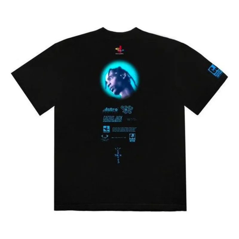 Travis Scott Cactus Jack CJ Portal T-Shirt 'Black' TC-315 sold by KicksCrew
